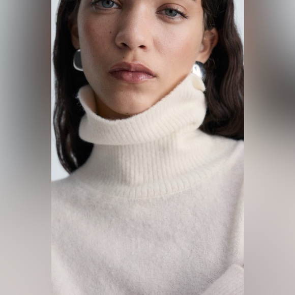 MANGO Long Sleeve Turtleneck Sweater Dress_Pink_Size : XS (US 2) - Picture 14 of 15